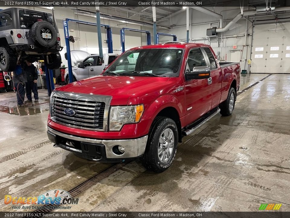 2012 Ford F150 XLT SuperCab 4x4 Red Candy Metallic / Steel Gray Photo #1