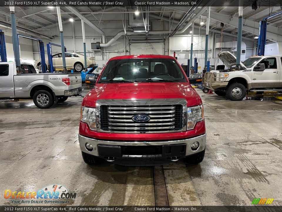 2012 Ford F150 XLT SuperCab 4x4 Red Candy Metallic / Steel Gray Photo #2
