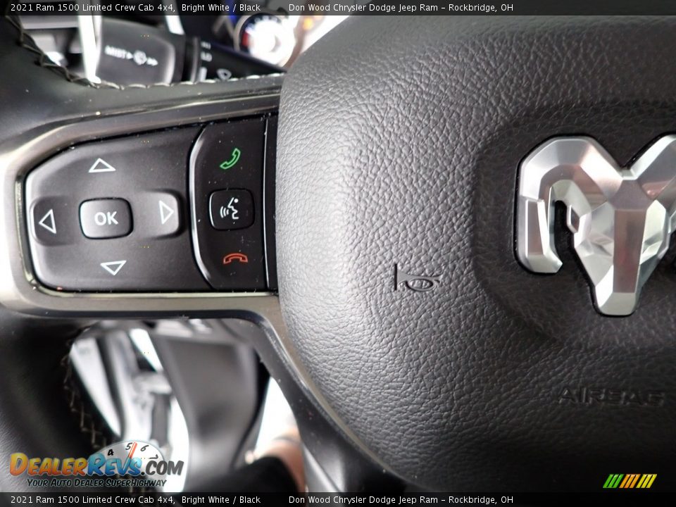 2021 Ram 1500 Limited Crew Cab 4x4 Bright White / Black Photo #22