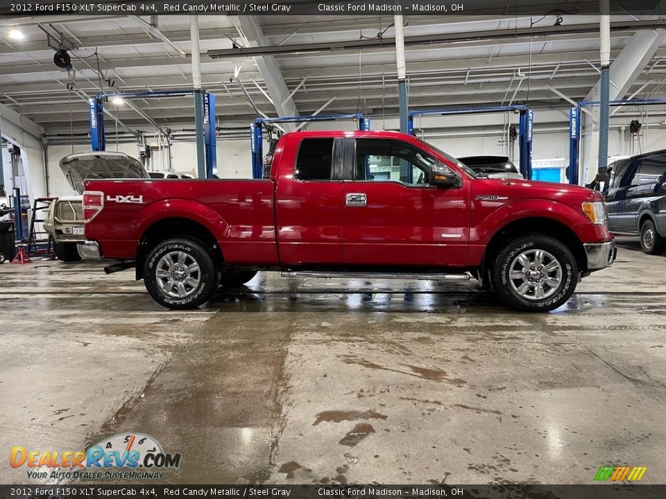 2012 Ford F150 XLT SuperCab 4x4 Red Candy Metallic / Steel Gray Photo #4