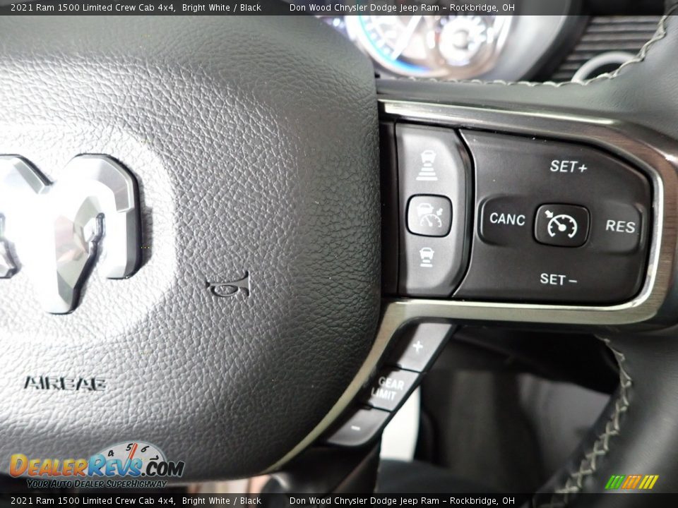 2021 Ram 1500 Limited Crew Cab 4x4 Bright White / Black Photo #23