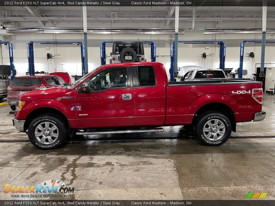 2012 Ford F150 XLT SuperCab 4x4 Red Candy Metallic / Steel Gray Photo #8