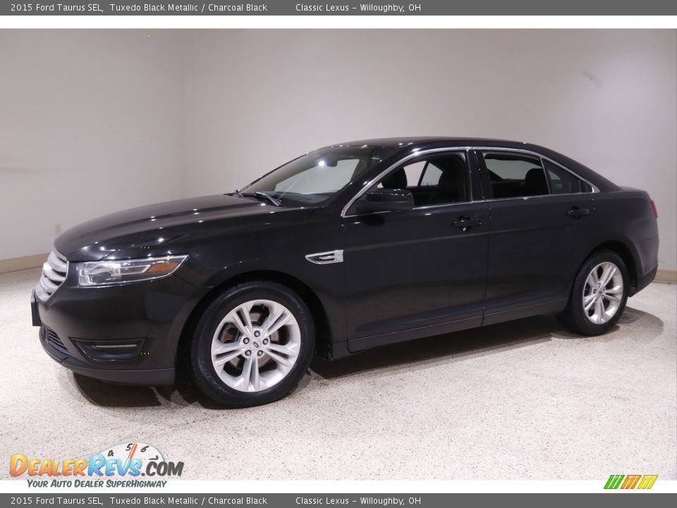 2015 Ford Taurus SEL Tuxedo Black Metallic / Charcoal Black Photo #3