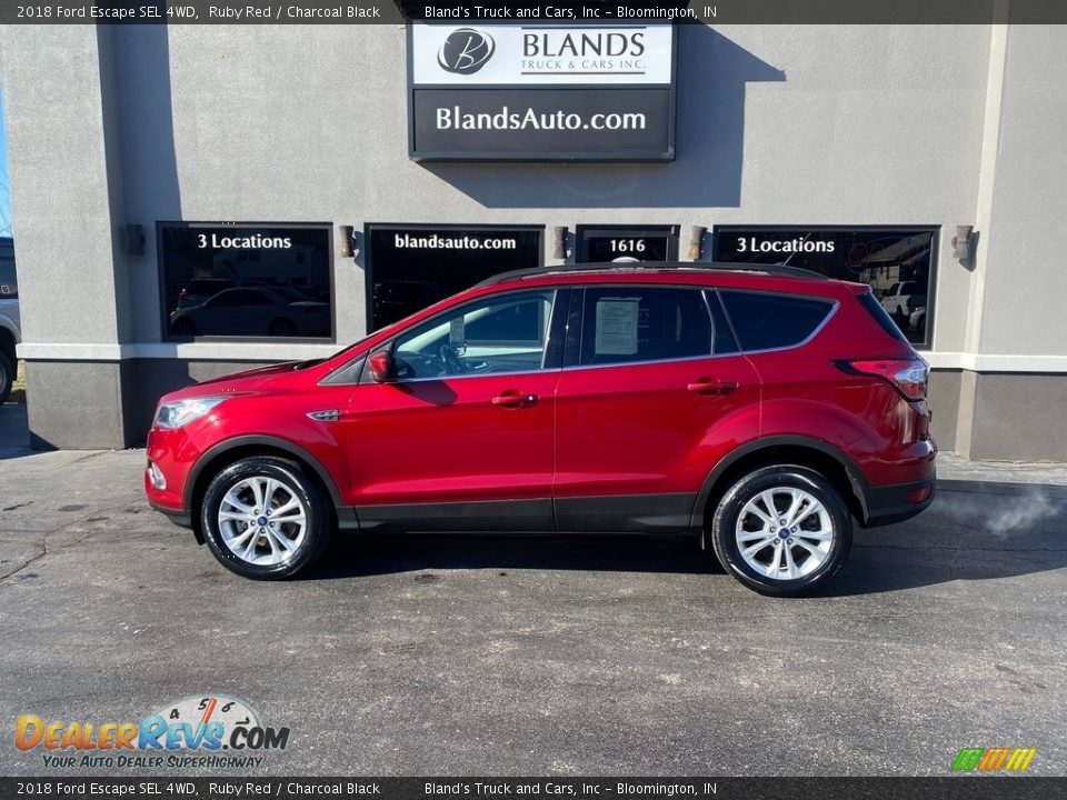 2018 Ford Escape SEL 4WD Ruby Red / Charcoal Black Photo #1