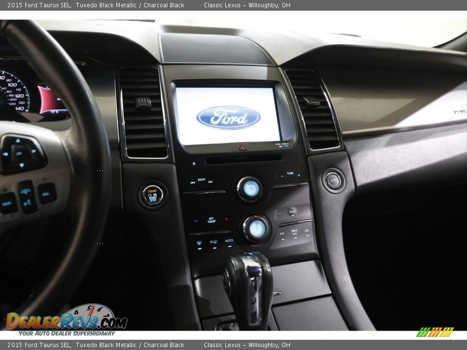 2015 Ford Taurus SEL Tuxedo Black Metallic / Charcoal Black Photo #10