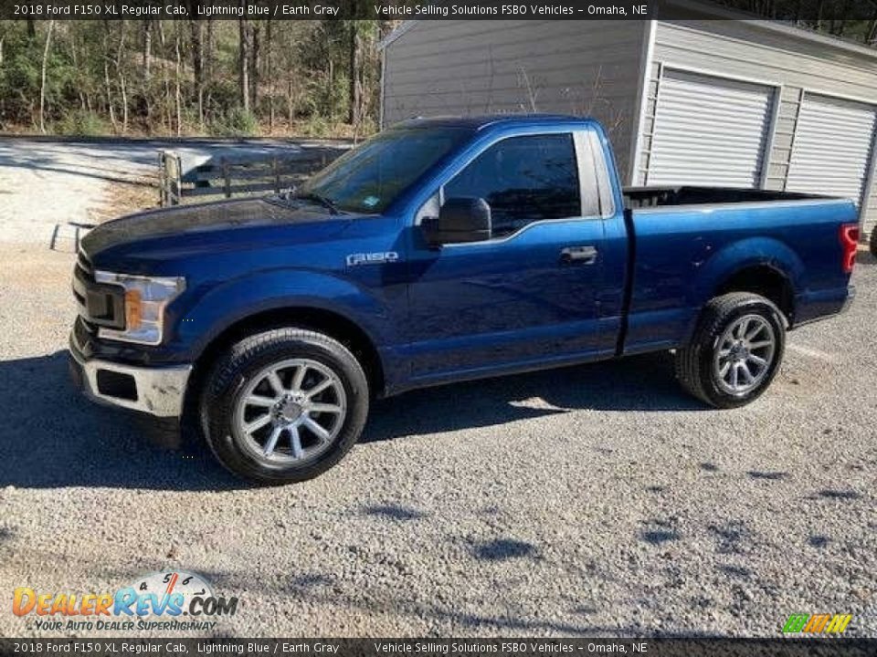 2018 Ford F150 XL Regular Cab Lightning Blue / Earth Gray Photo #9