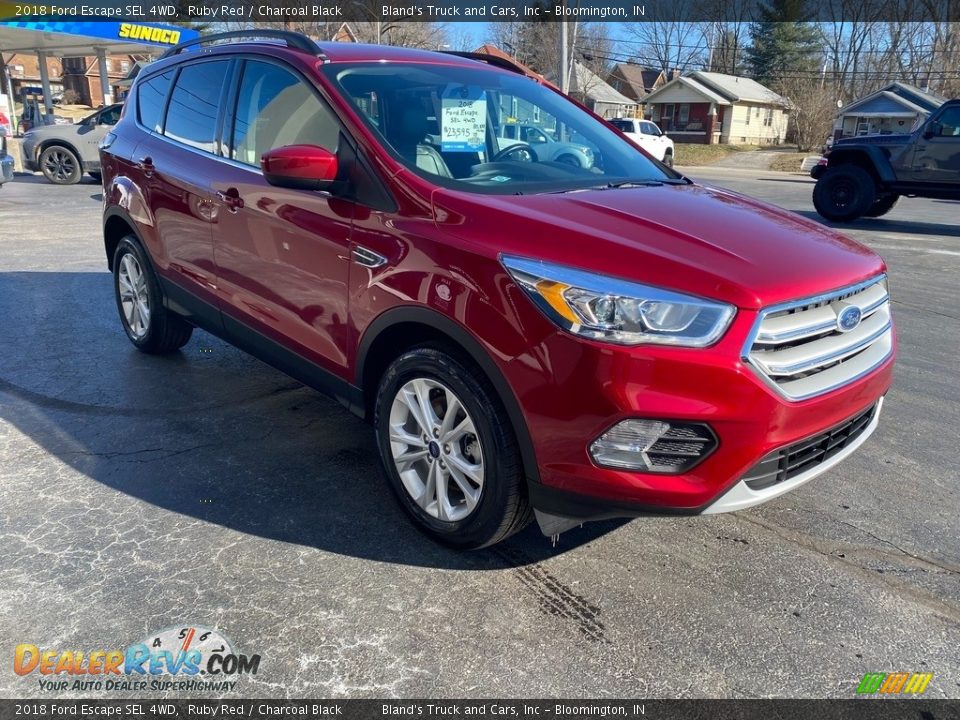 2018 Ford Escape SEL 4WD Ruby Red / Charcoal Black Photo #4