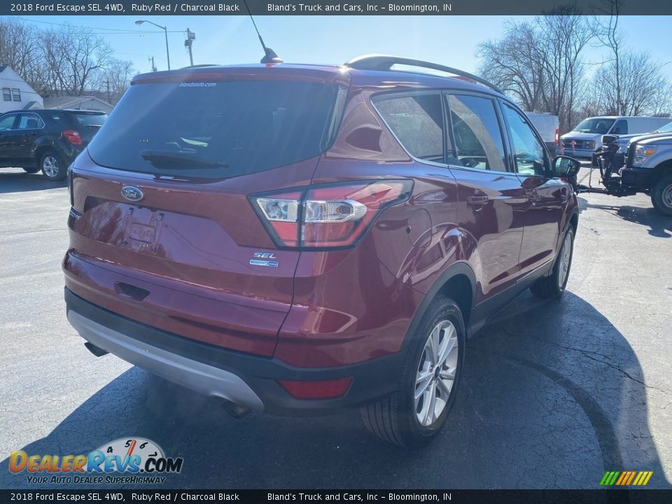 2018 Ford Escape SEL 4WD Ruby Red / Charcoal Black Photo #5