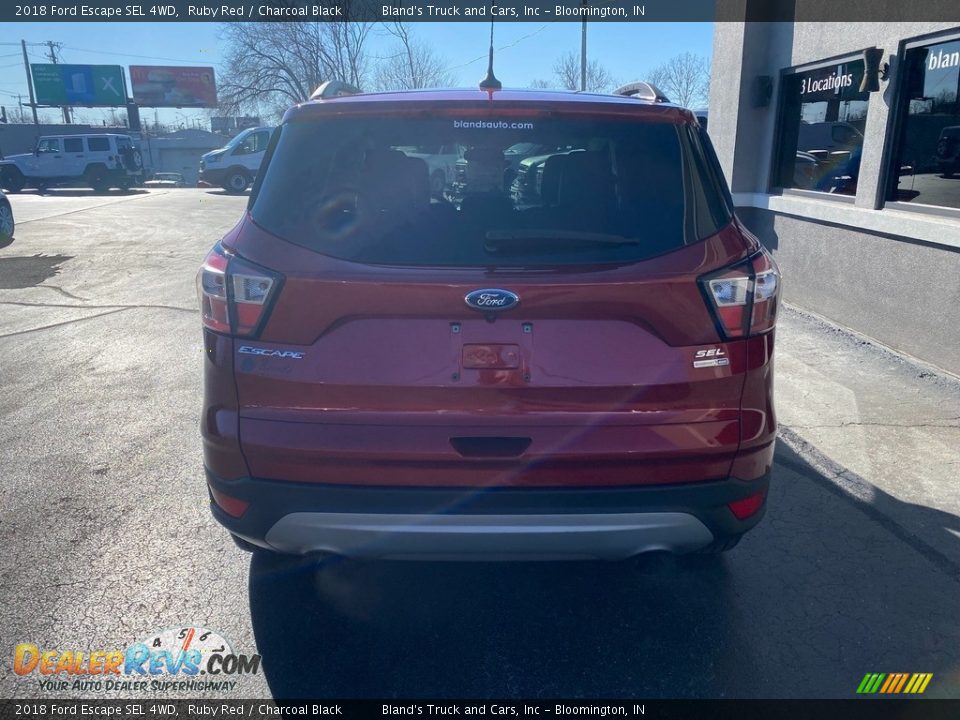 2018 Ford Escape SEL 4WD Ruby Red / Charcoal Black Photo #6