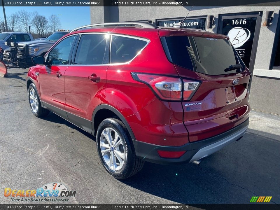 2018 Ford Escape SEL 4WD Ruby Red / Charcoal Black Photo #7