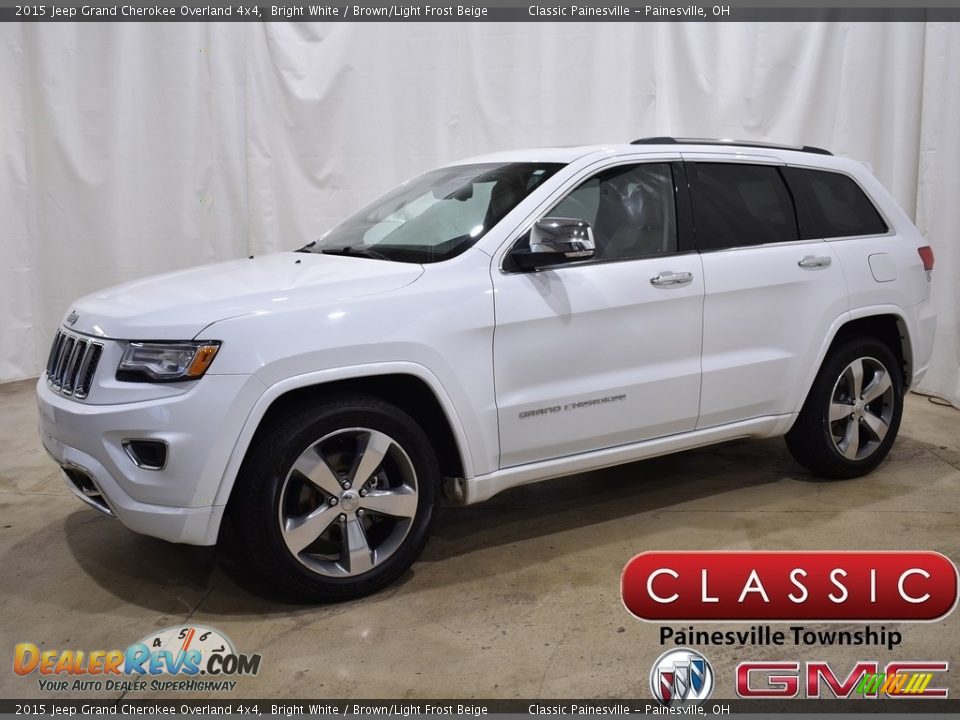 2015 Jeep Grand Cherokee Overland 4x4 Bright White / Brown/Light Frost Beige Photo #1