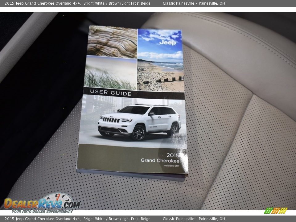2015 Jeep Grand Cherokee Overland 4x4 Bright White / Brown/Light Frost Beige Photo #18