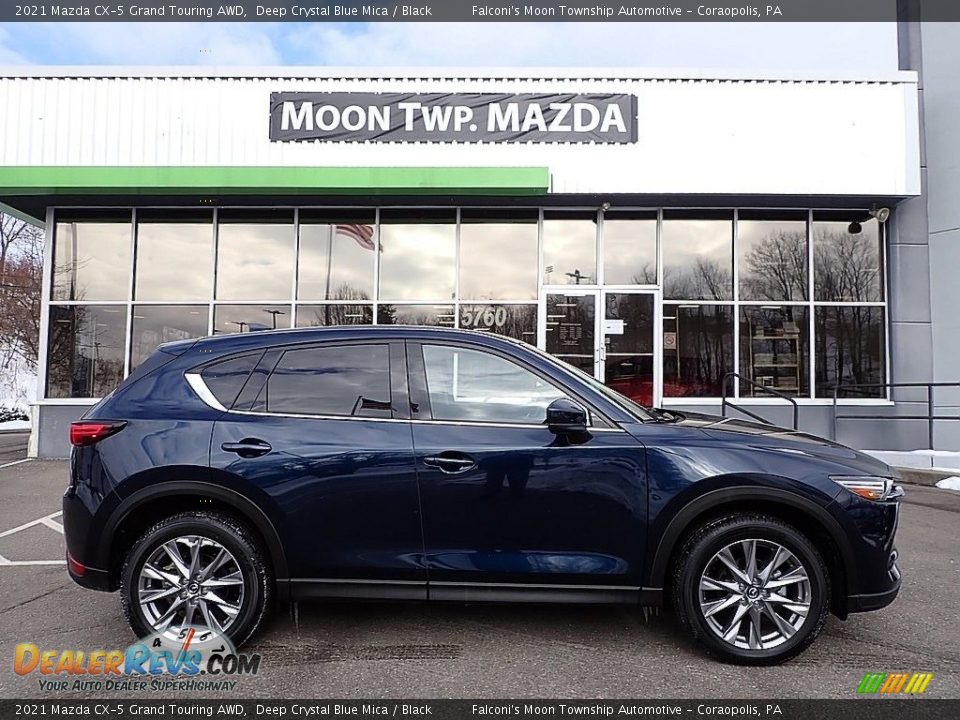 2021 Mazda CX-5 Grand Touring AWD Deep Crystal Blue Mica / Black Photo #1