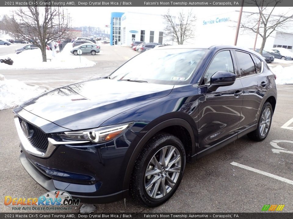 2021 Mazda CX-5 Grand Touring AWD Deep Crystal Blue Mica / Black Photo #7