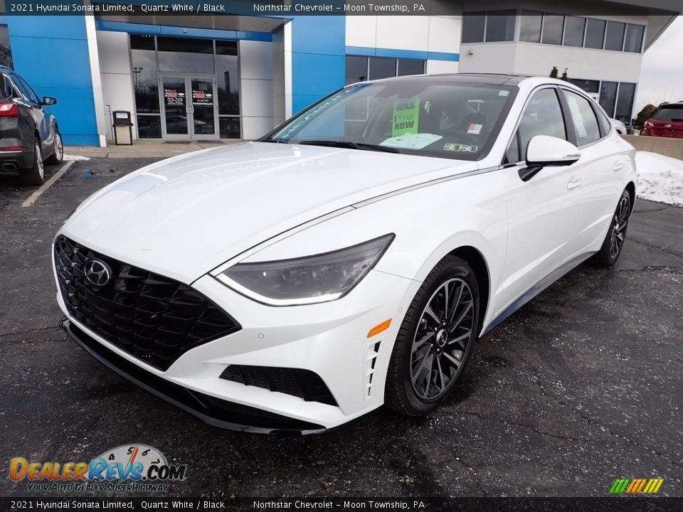 2021 Hyundai Sonata Limited Quartz White / Black Photo #2