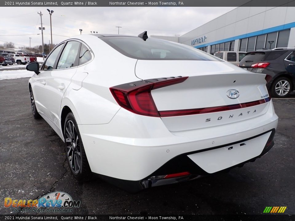 2021 Hyundai Sonata Limited Quartz White / Black Photo #5