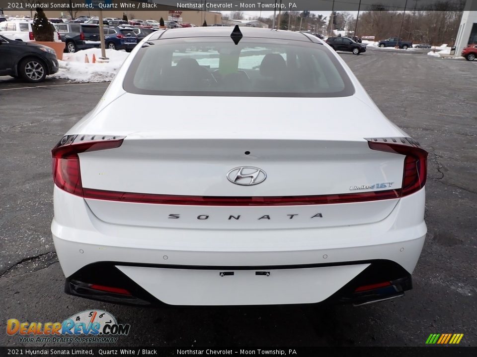 2021 Hyundai Sonata Limited Quartz White / Black Photo #6