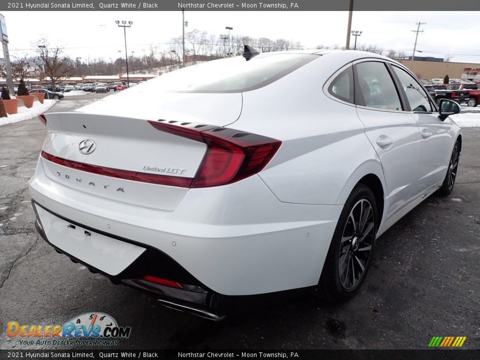 2021 Hyundai Sonata Limited Quartz White / Black Photo #7