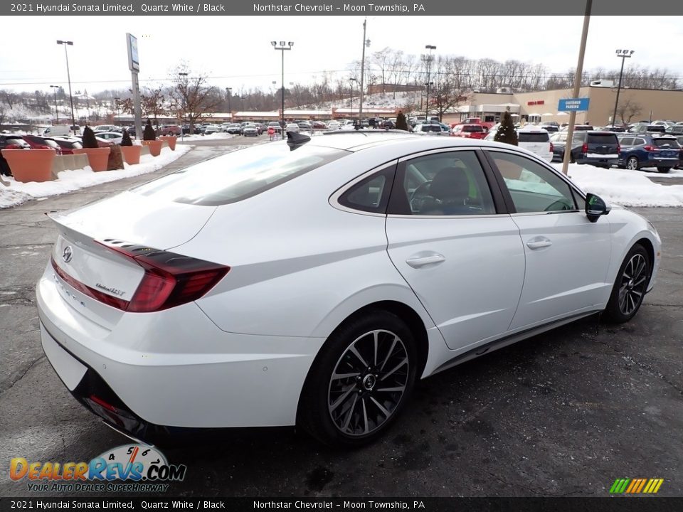 2021 Hyundai Sonata Limited Quartz White / Black Photo #8