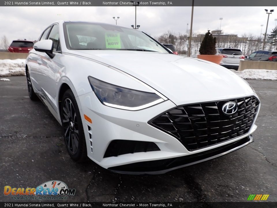 2021 Hyundai Sonata Limited Quartz White / Black Photo #11