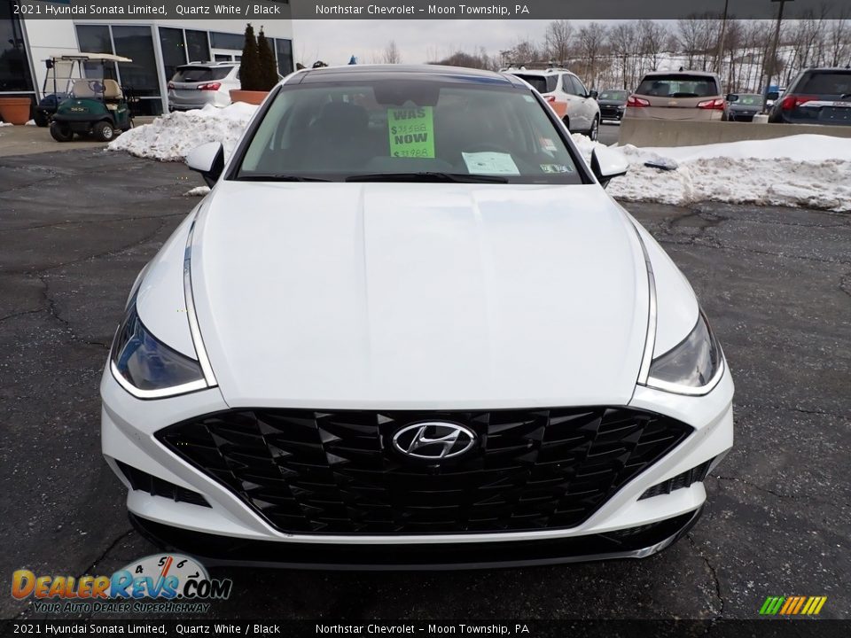 2021 Hyundai Sonata Limited Quartz White / Black Photo #12