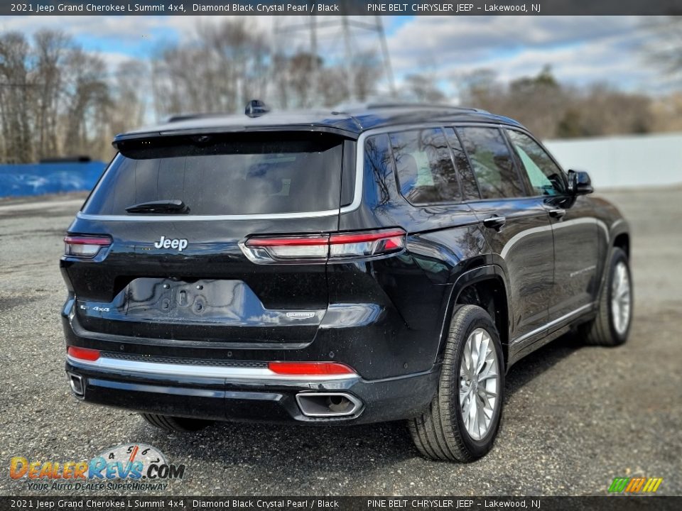 2021 Jeep Grand Cherokee L Summit 4x4 Diamond Black Crystal Pearl / Black Photo #3