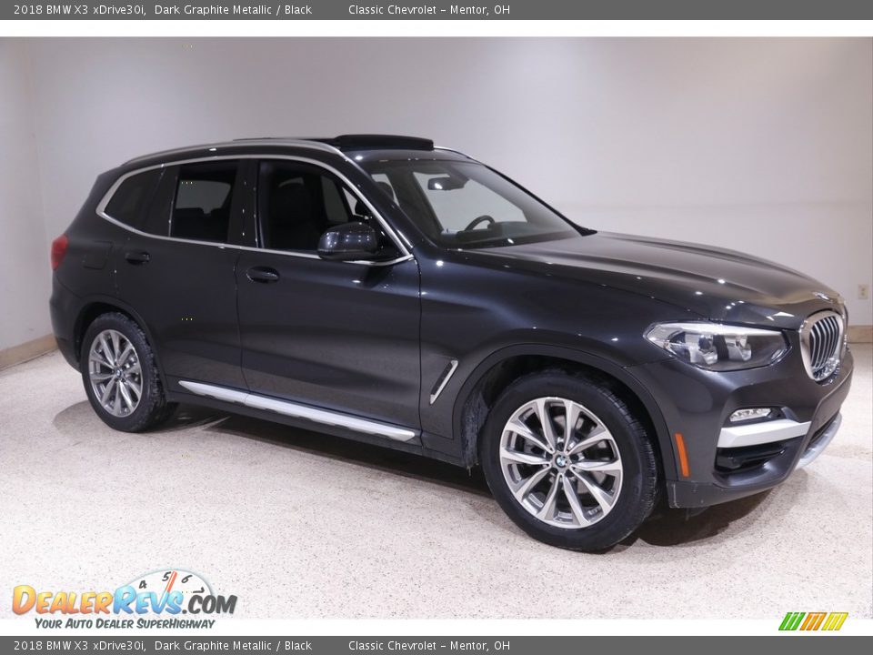 2018 BMW X3 xDrive30i Dark Graphite Metallic / Black Photo #1