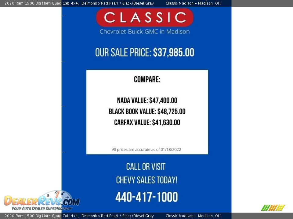 Dealer Info of 2020 Ram 1500 Big Horn Quad Cab 4x4 Photo #2