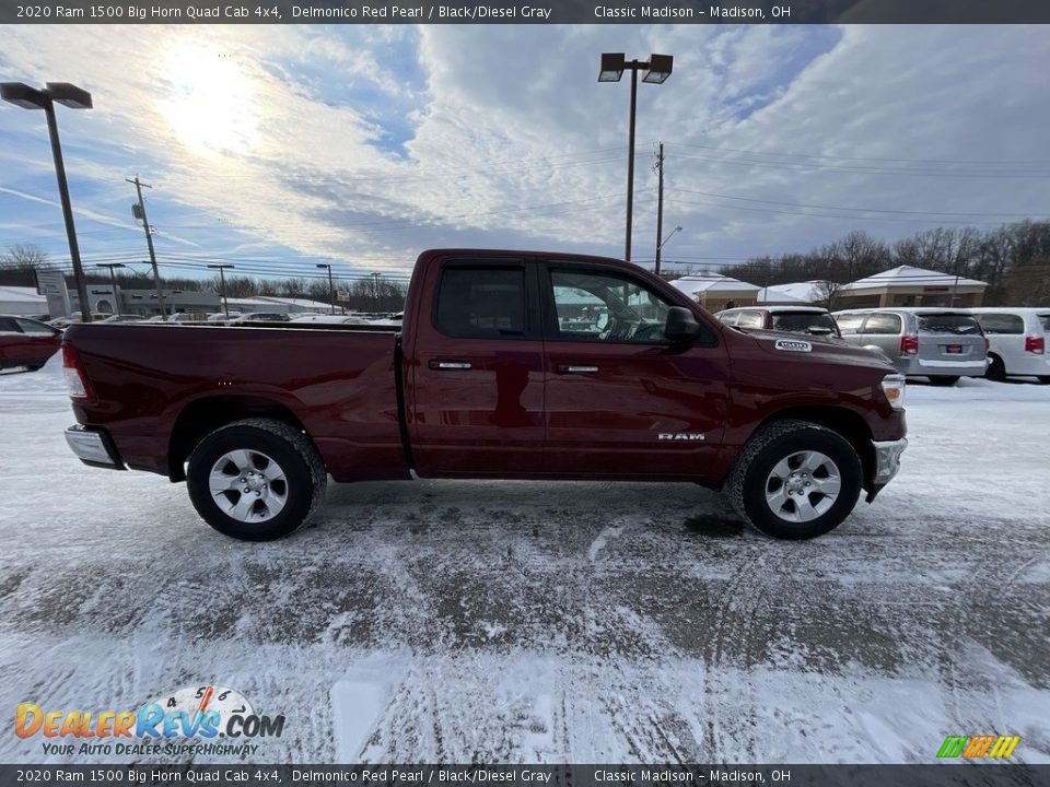 2020 Ram 1500 Big Horn Quad Cab 4x4 Delmonico Red Pearl / Black/Diesel Gray Photo #4
