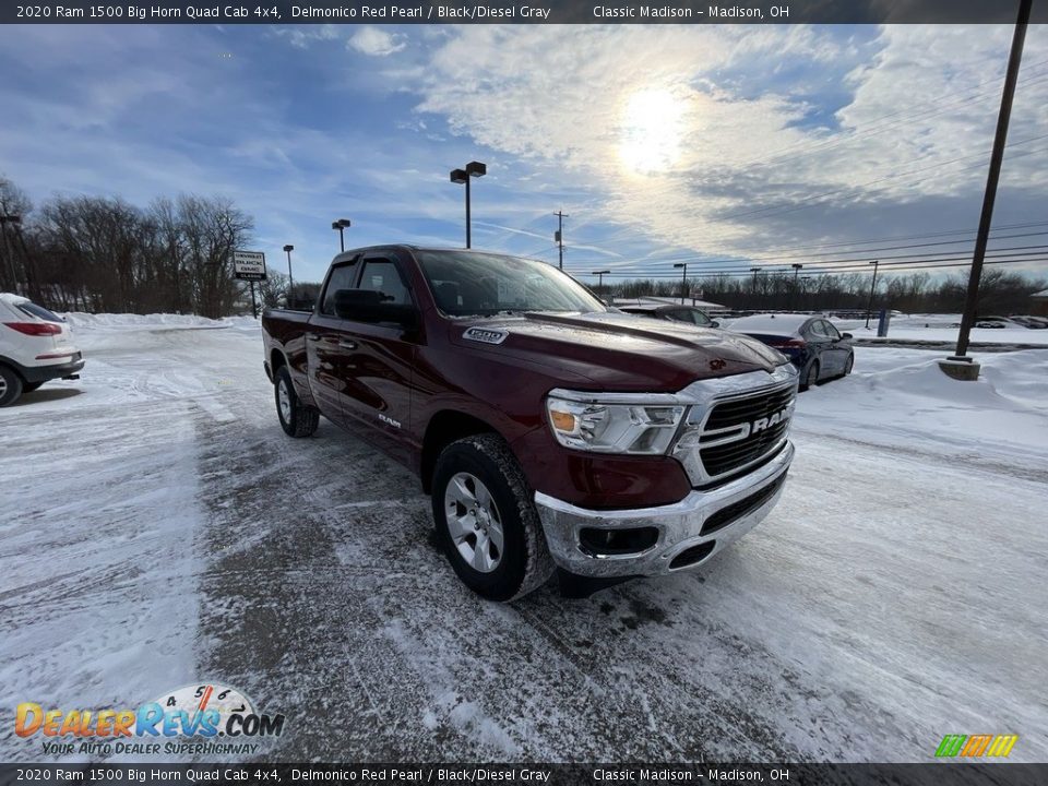 2020 Ram 1500 Big Horn Quad Cab 4x4 Delmonico Red Pearl / Black/Diesel Gray Photo #5
