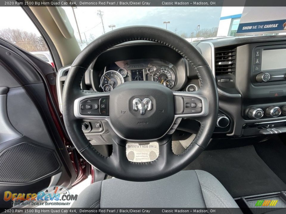 2020 Ram 1500 Big Horn Quad Cab 4x4 Delmonico Red Pearl / Black/Diesel Gray Photo #10