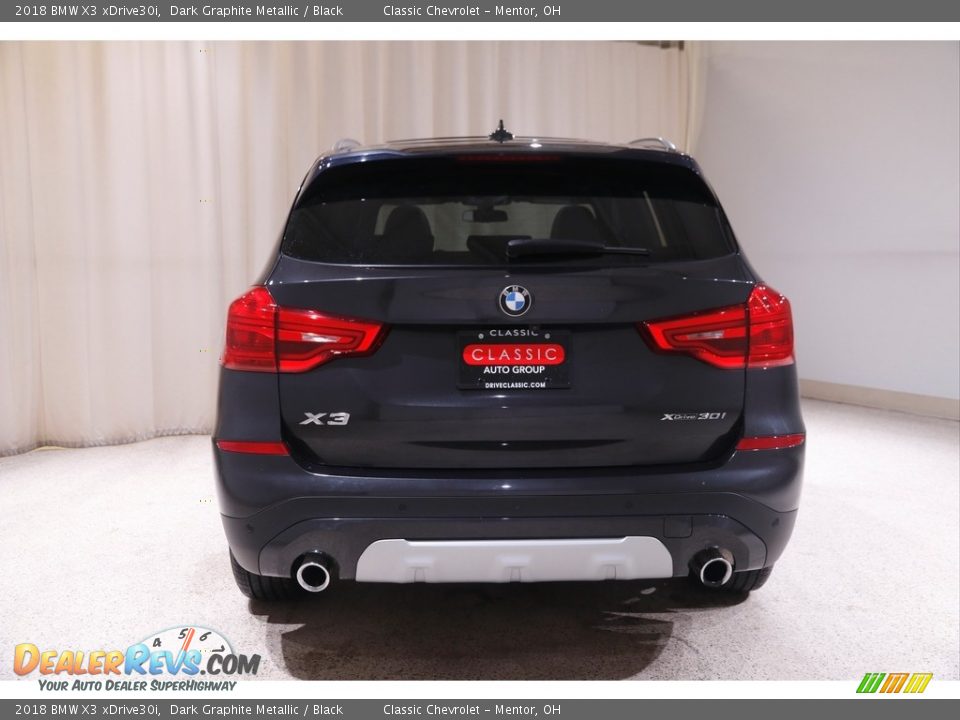 2018 BMW X3 xDrive30i Dark Graphite Metallic / Black Photo #19