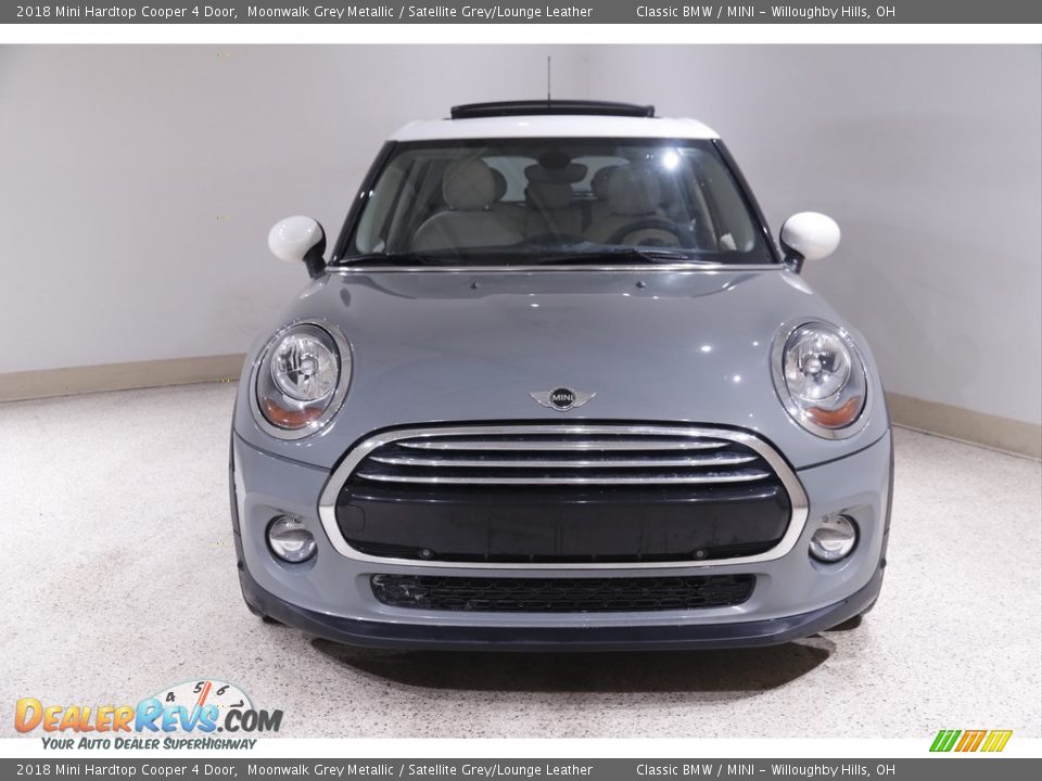 2018 Mini Hardtop Cooper 4 Door Moonwalk Grey Metallic / Satellite Grey/Lounge Leather Photo #2