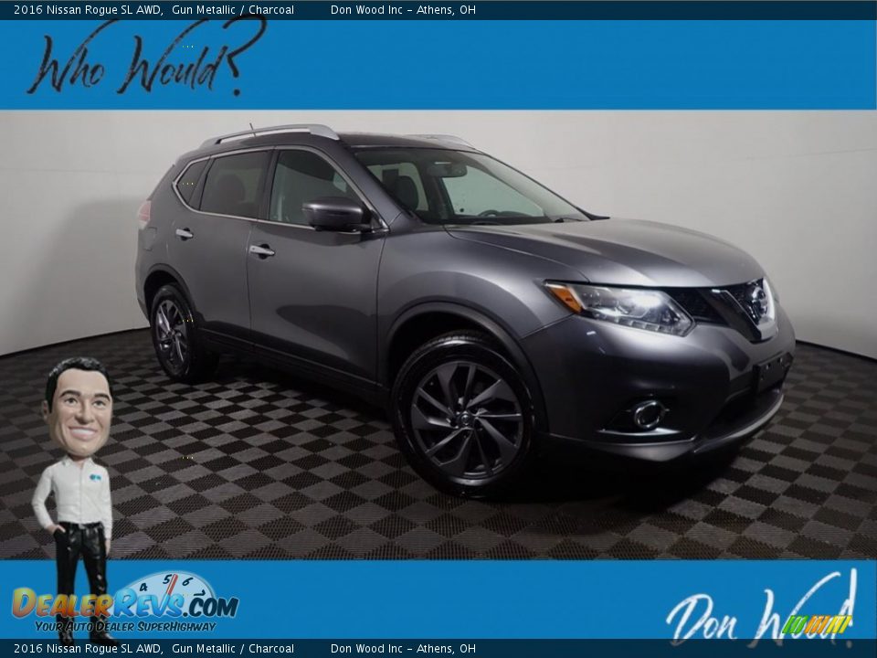 2016 Nissan Rogue SL AWD Gun Metallic / Charcoal Photo #1