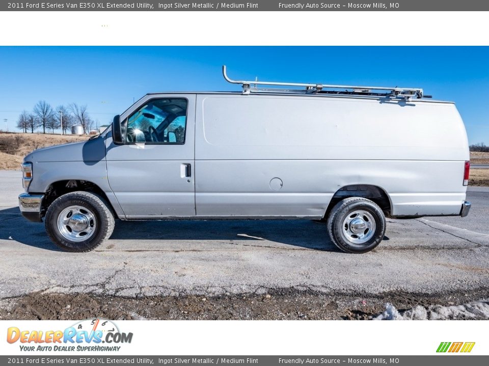 Ingot Silver Metallic 2011 Ford E Series Van E350 XL Extended Utility Photo #7