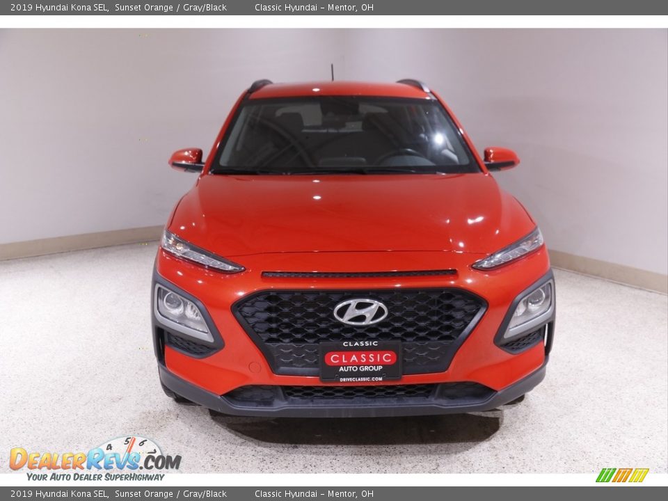 2019 Hyundai Kona SEL Sunset Orange / Gray/Black Photo #2