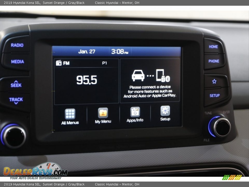 2019 Hyundai Kona SEL Sunset Orange / Gray/Black Photo #10