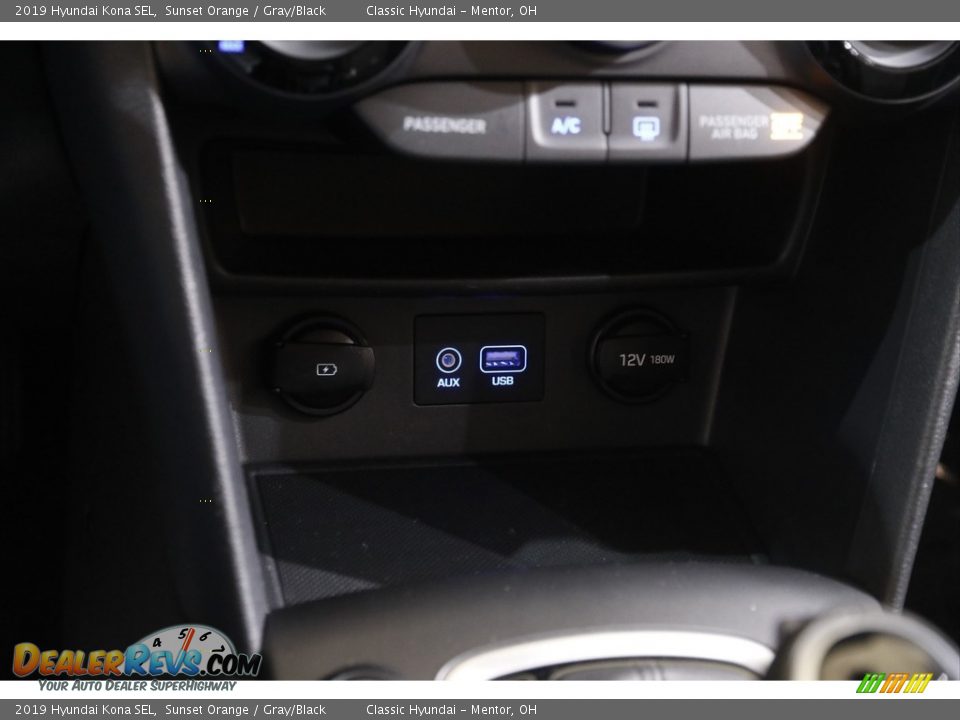 2019 Hyundai Kona SEL Sunset Orange / Gray/Black Photo #12
