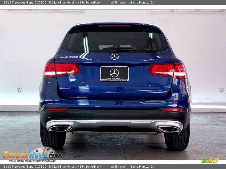 2018 Mercedes-Benz GLC 300 Brilliant Blue Metallic / Silk Beige/Black Photo #3