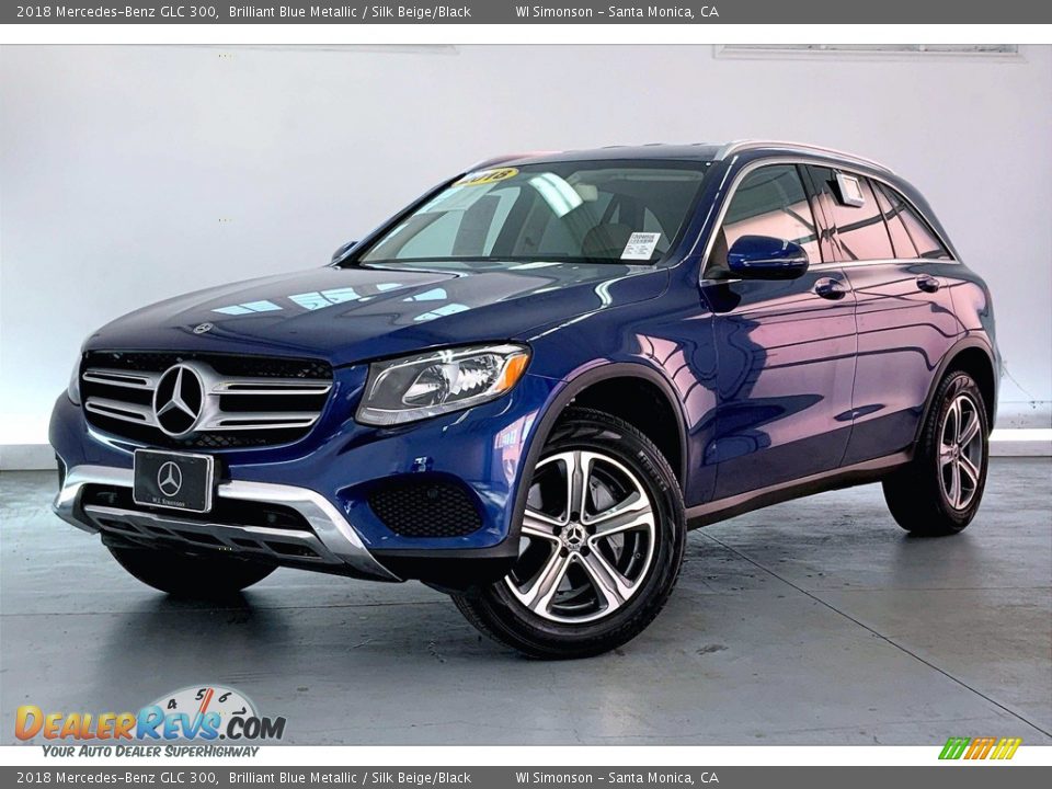 2018 Mercedes-Benz GLC 300 Brilliant Blue Metallic / Silk Beige/Black Photo #12