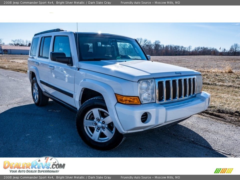 2008 Jeep Commander Sport 4x4 Bright Silver Metallic / Dark Slate Gray Photo #1