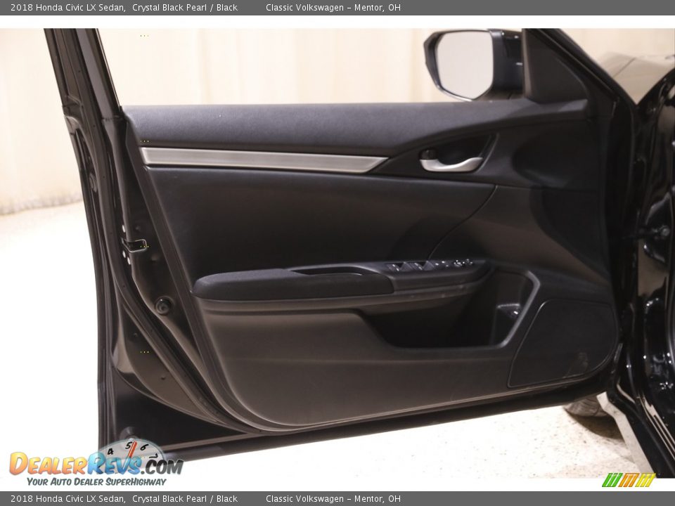 2018 Honda Civic LX Sedan Crystal Black Pearl / Black Photo #4