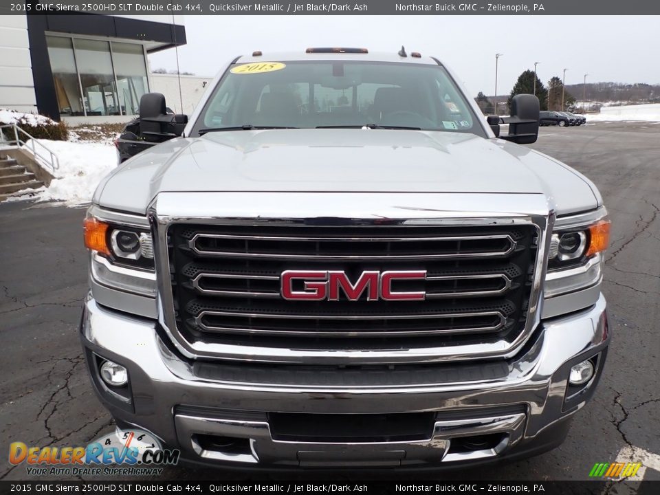 2015 GMC Sierra 2500HD SLT Double Cab 4x4 Quicksilver Metallic / Jet Black/Dark Ash Photo #3