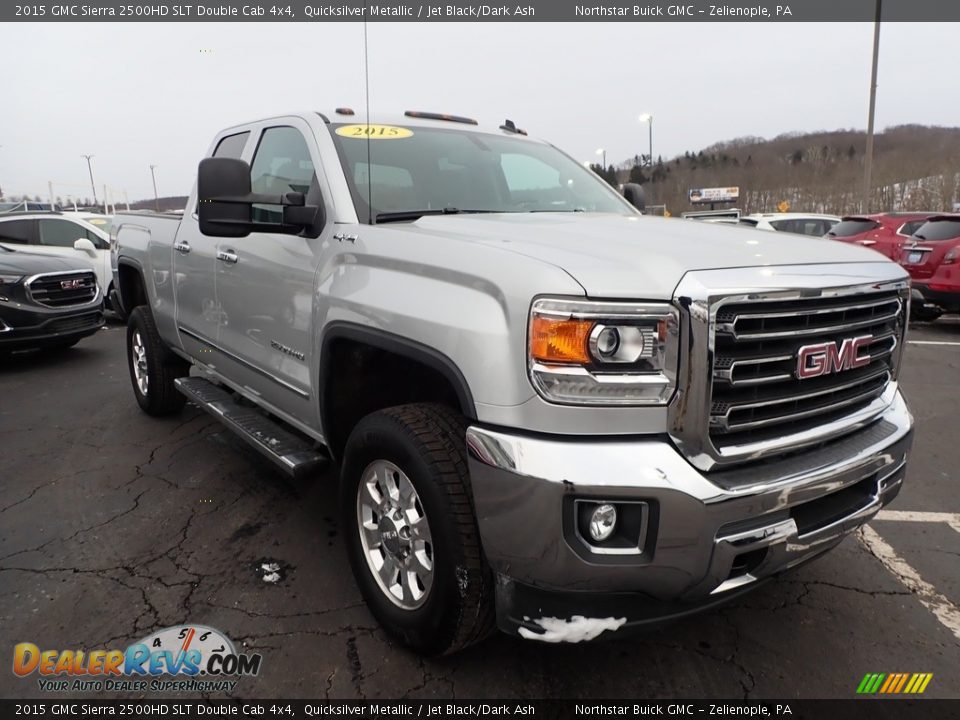 Quicksilver Metallic 2015 GMC Sierra 2500HD SLT Double Cab 4x4 Photo #4