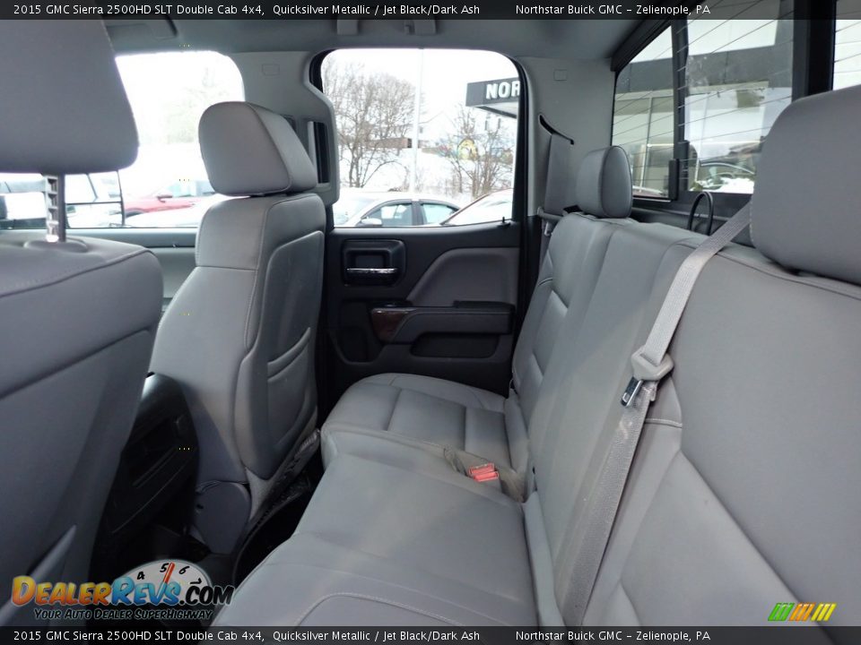 Rear Seat of 2015 GMC Sierra 2500HD SLT Double Cab 4x4 Photo #16