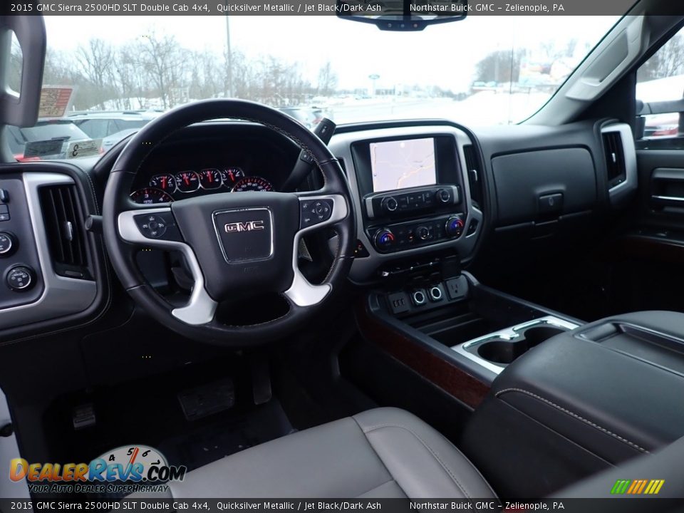 Jet Black/Dark Ash Interior - 2015 GMC Sierra 2500HD SLT Double Cab 4x4 Photo #17