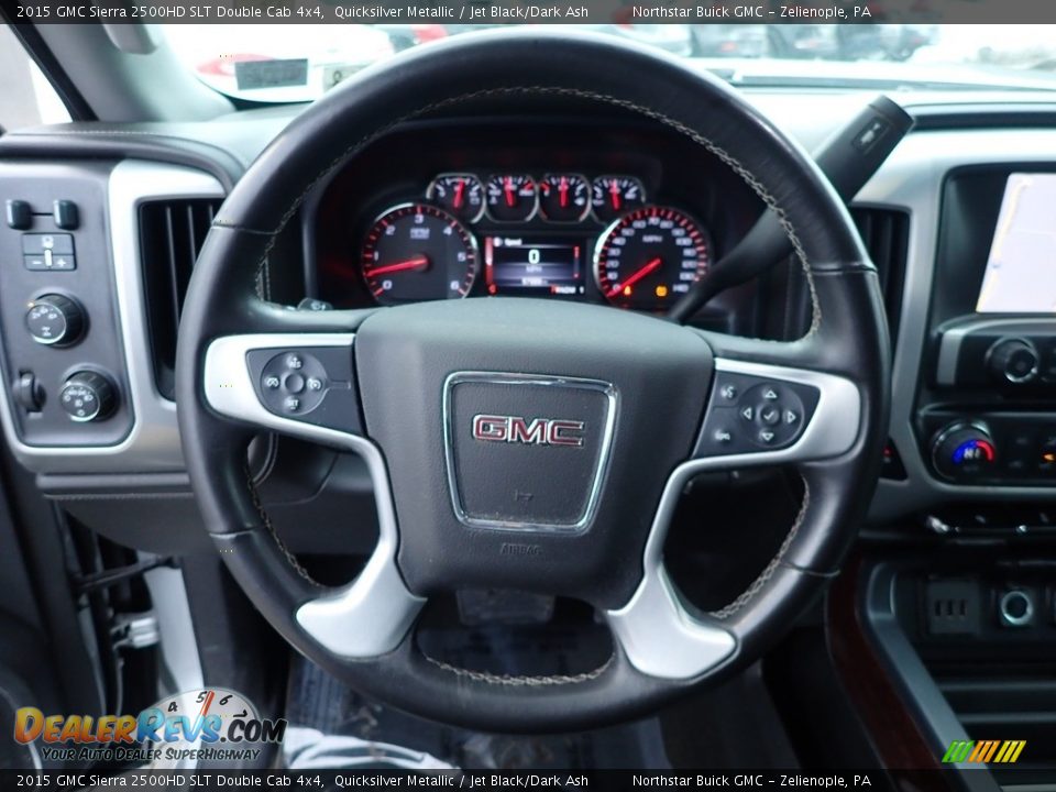 2015 GMC Sierra 2500HD SLT Double Cab 4x4 Steering Wheel Photo #20