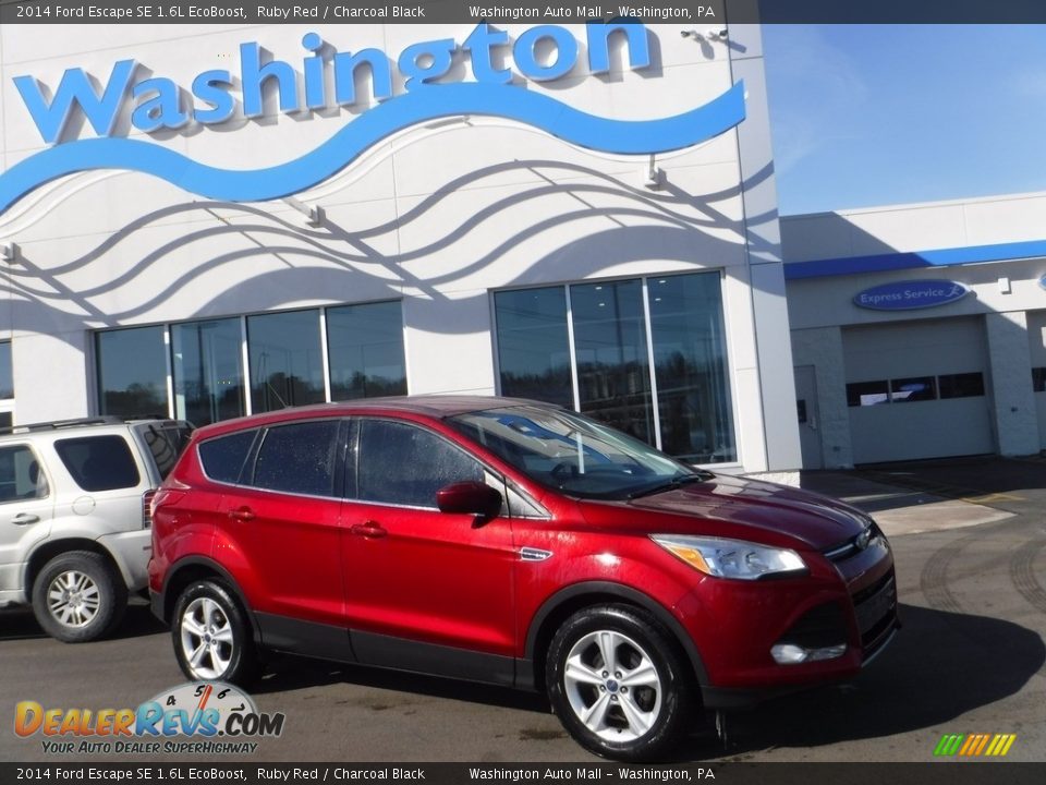 2014 Ford Escape SE 1.6L EcoBoost Ruby Red / Charcoal Black Photo #2