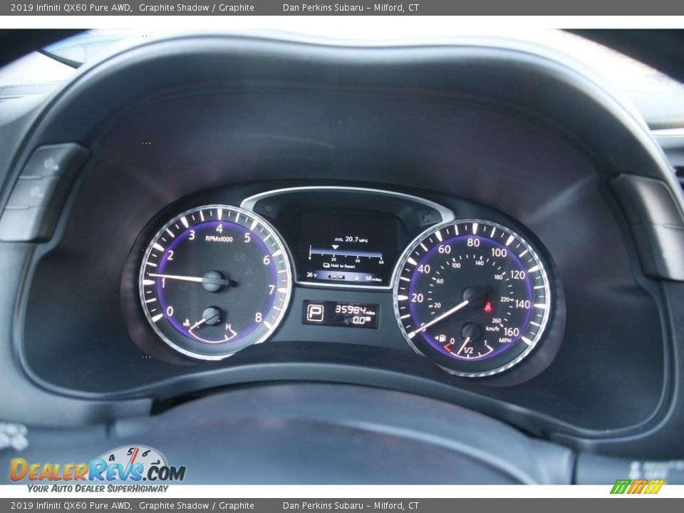 2019 Infiniti QX60 Pure AWD Graphite Shadow / Graphite Photo #18