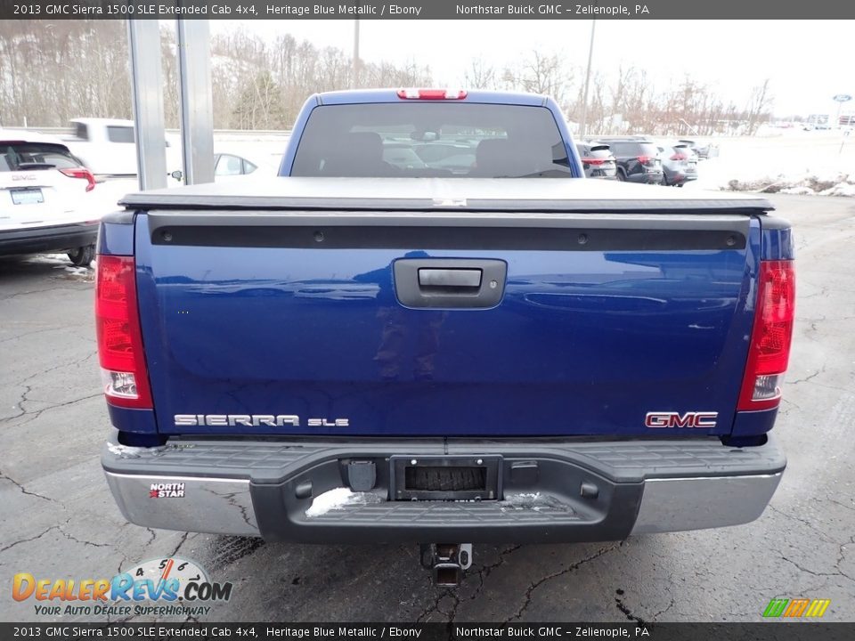 2013 GMC Sierra 1500 SLE Extended Cab 4x4 Heritage Blue Metallic / Ebony Photo #10